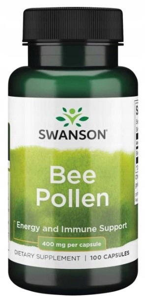 Swanson Bee Pollen Pyłek pszczeli 400mg 100kaps. Wsparcie organizmu