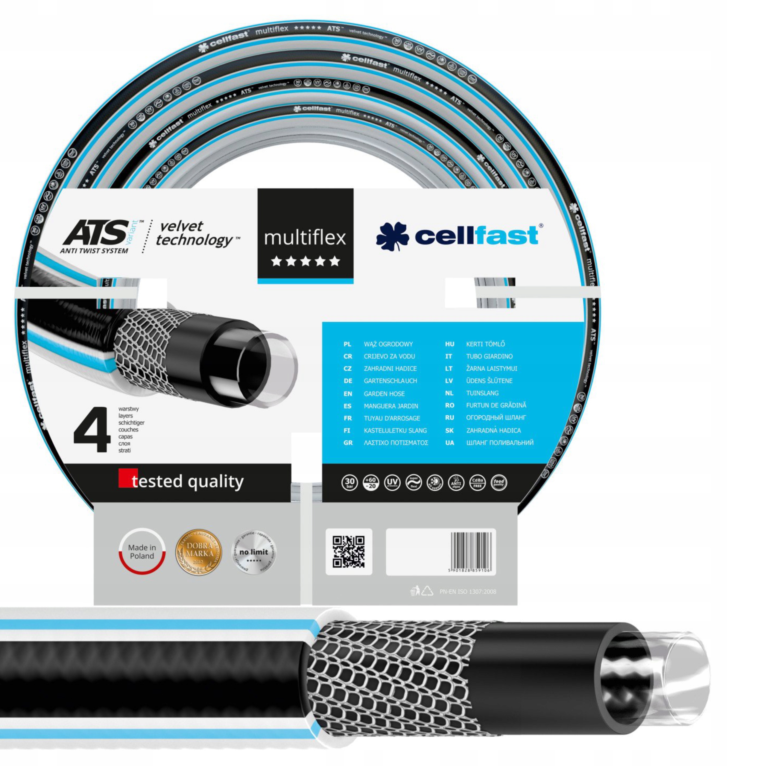 

Cellfast Wąż Ogrodowy Multiflex Atsv Tm 1/2'' 50M