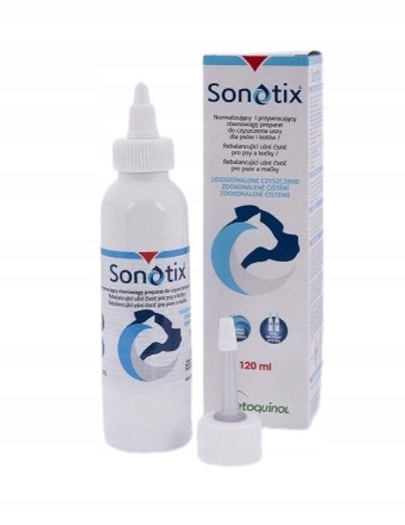 Levně Sonotix Vetoquinol 120 ml Přípravek na čištění uší pro psa a kočku