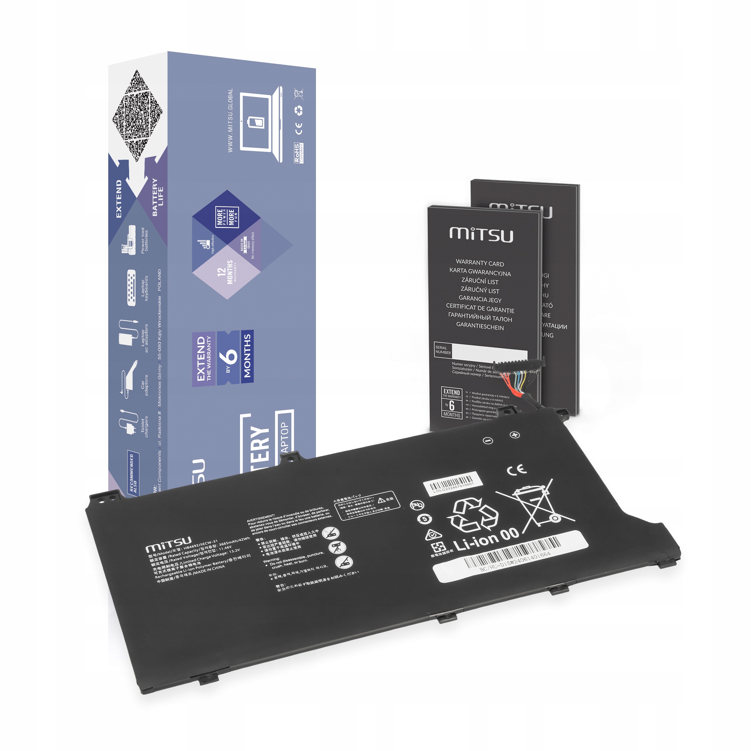 bateria mitsu do Huawei Matebook D 15
