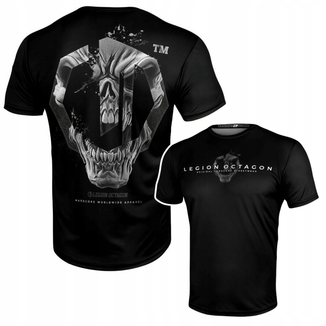 Koszulka sportowa męska Octagon Legion Skull Czarna r. XL