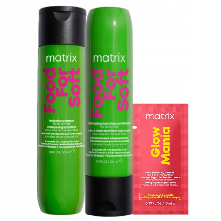 Matrix Food For Soft nawilżający zestaw do włosów szampon, odżywka