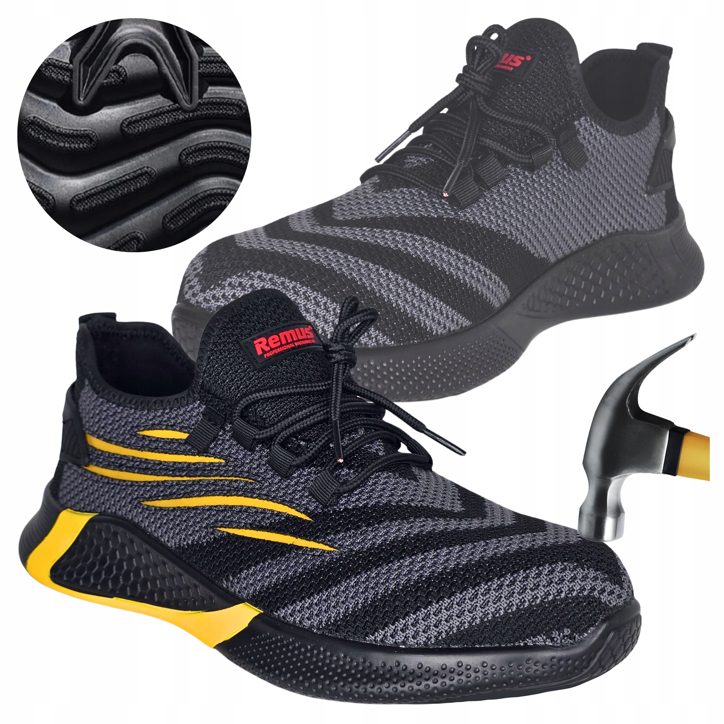 Półbuty Robocze S1 buty Siatkowe Sportowe z Metalowym Podnoskiem Bhp r. 42