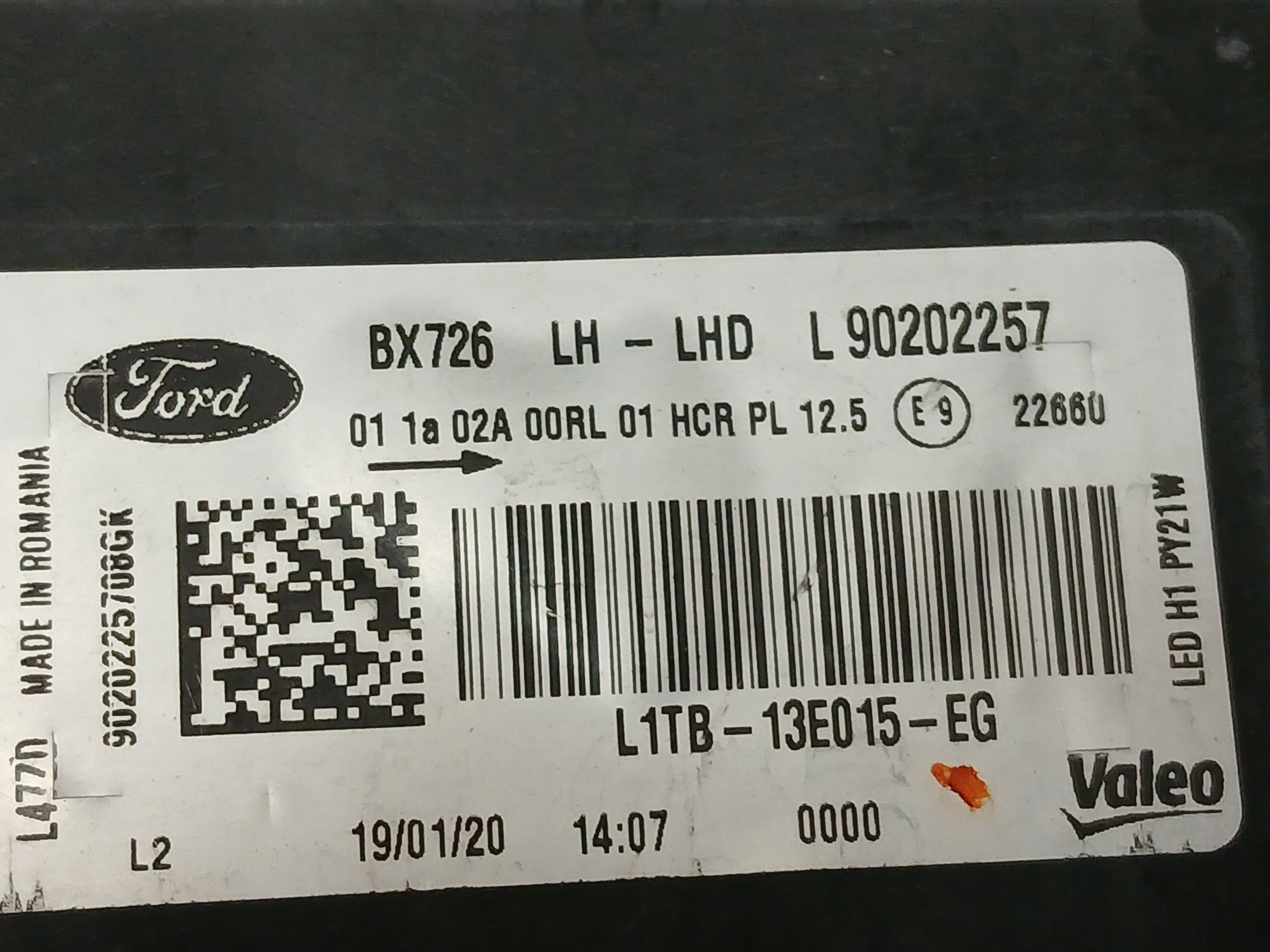 light front left FORD PUMA MK2 FULL LED L1TB-13E015-EG