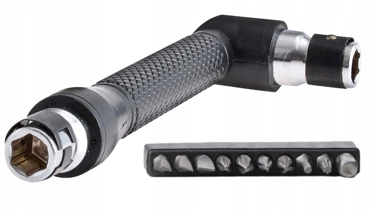 WKRĘTAK KĄTOWY KLUCZ UCHWYT DO KOŃCÓWEK BITÓW 1/4 Kod producenta brak