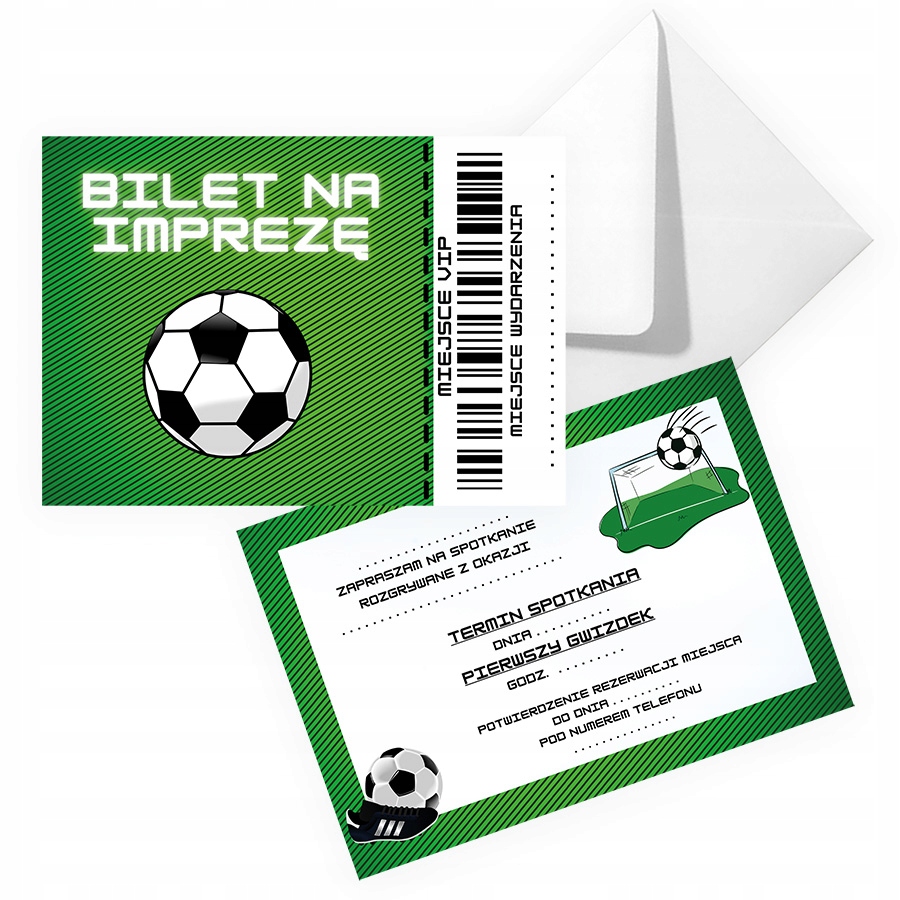 Zaproszenia dla Dzieci Piłka Piłkarskie Urodzinowe ZJ_04