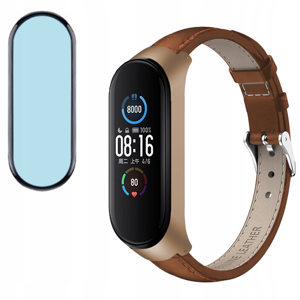 

Pasek Opaska Skórzana Szkło do Xiaomi MI Band 5