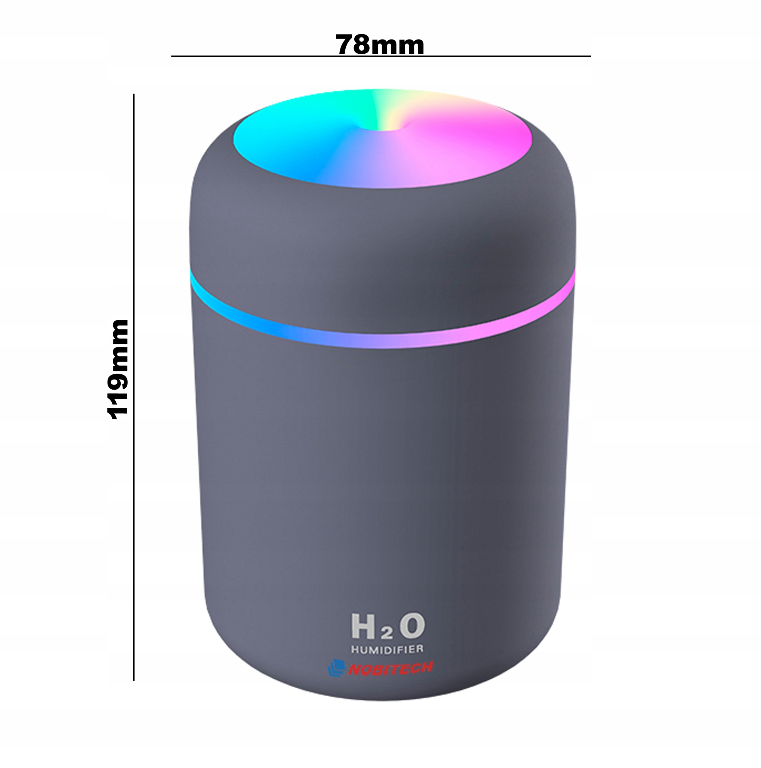 MINI NAWILŻACZ POWIETRZA DYFUZOR AROMATERAPIA RGB Wydajność 45 ml/h