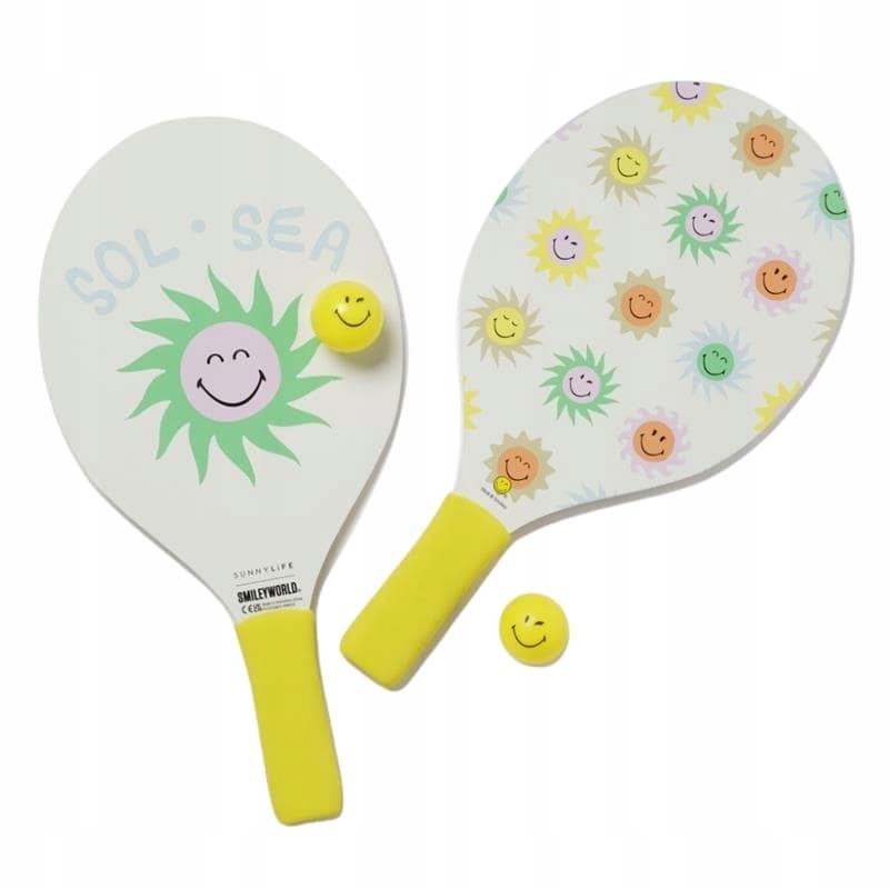 Sunnylife Plážové tenisové rakety Beach Bats Smiley, World Sol Sea