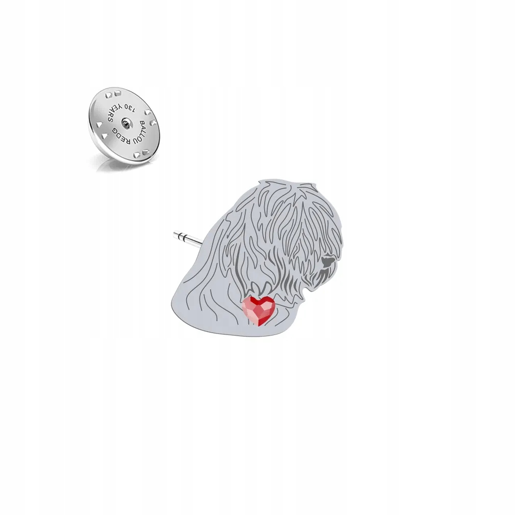 Odznak s psem Rumunský ovčák Mioritic 925 Dárek Dedikace