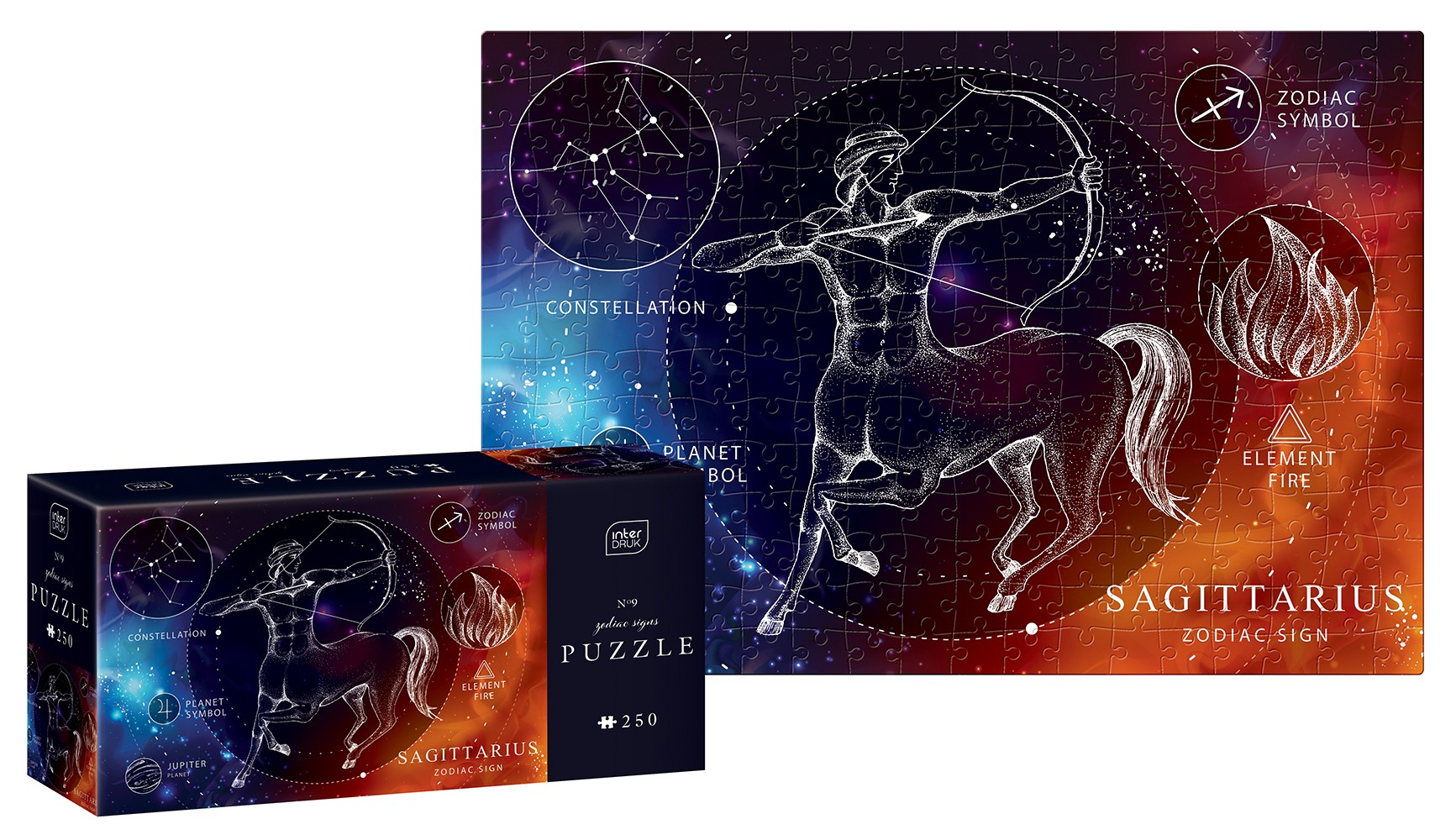 Puzzle 250 InterDruk Znaki zodiaku Strzelec