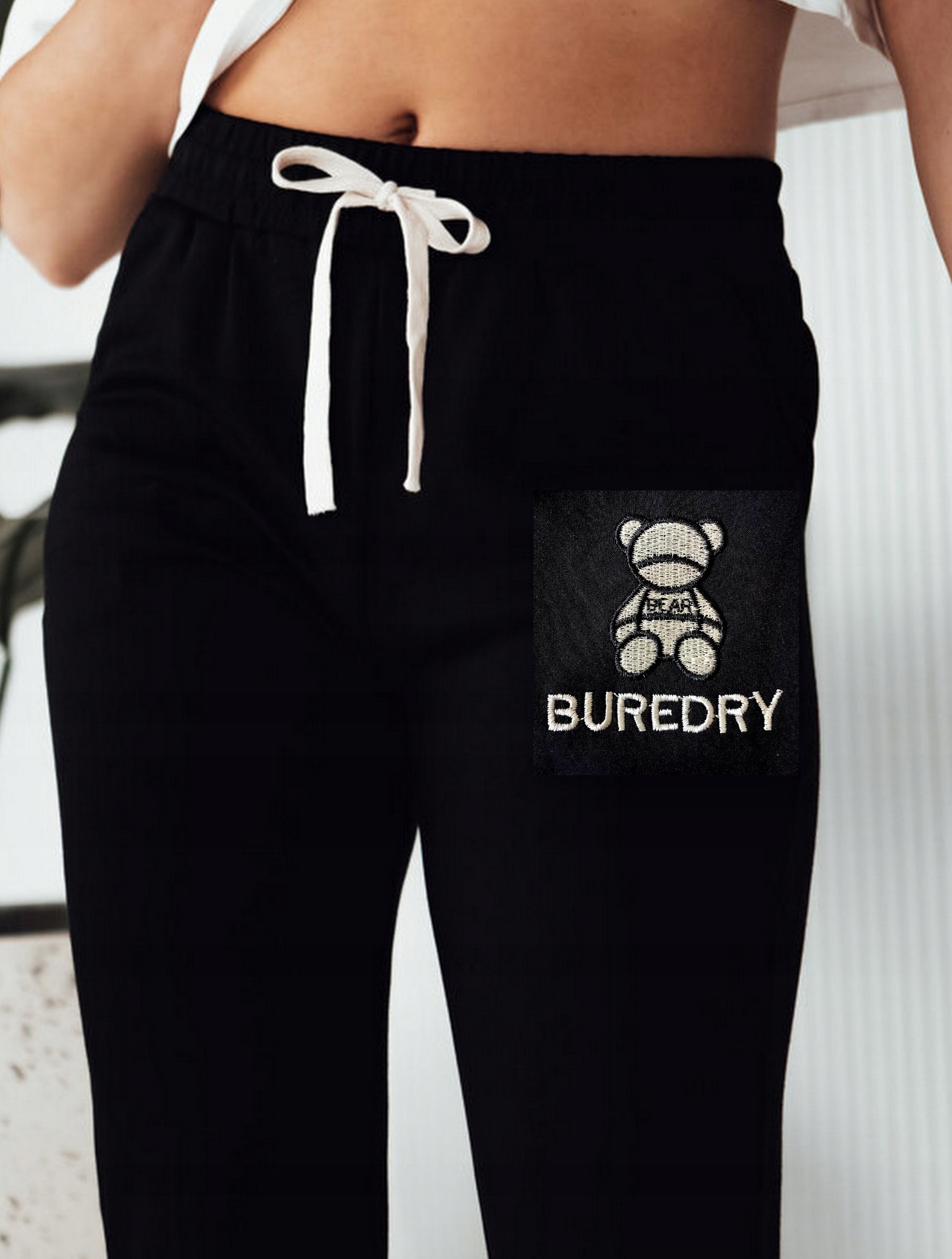 SPODNIE DRESOWE DAMSKIE ZE ŚCIĄGACZAMI JOGGERY DRESY MIŚ KOLORY Rozmiar M