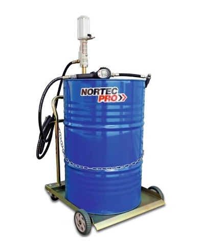 Nortec Pro Sada na olej 200L Mobilní vozík na sud Olejová pumpa