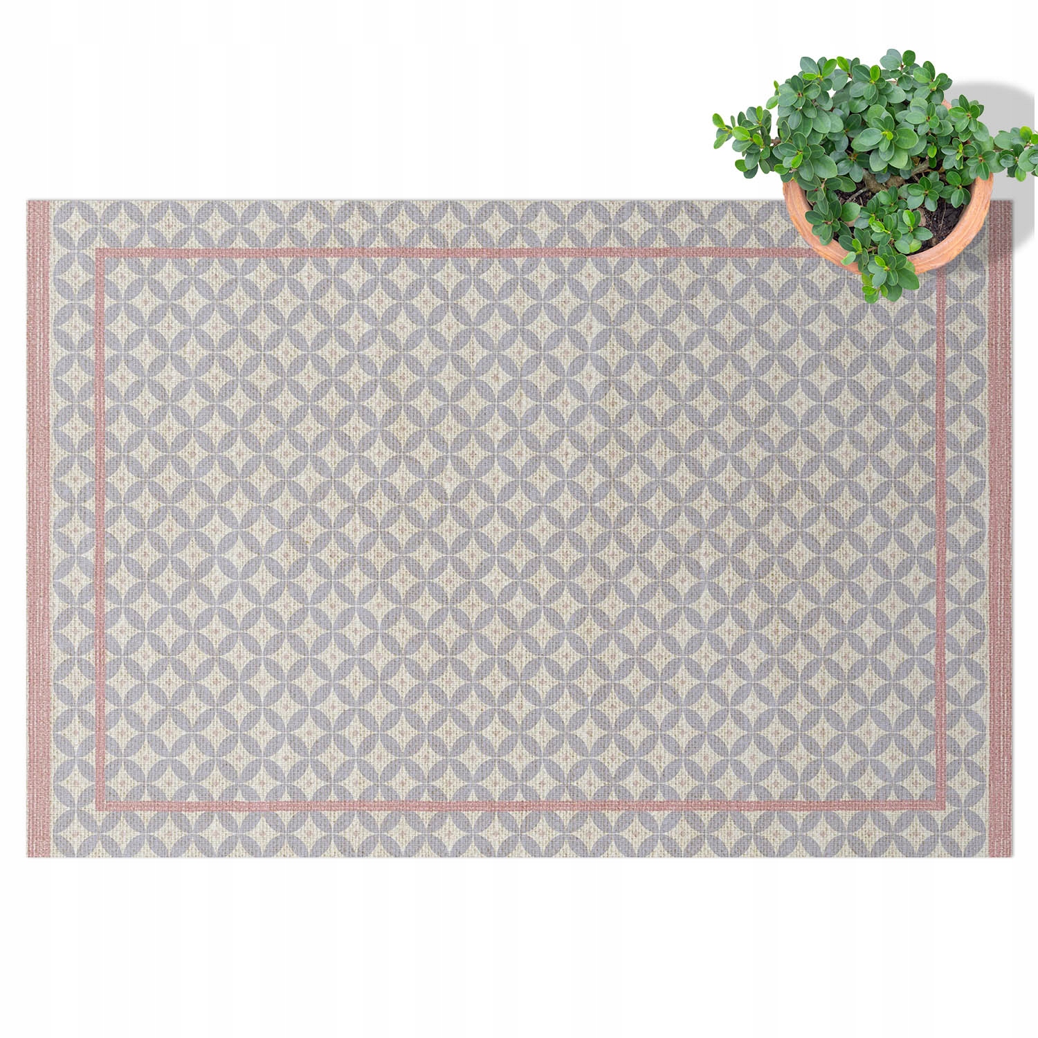 Terasový Koberec z Pvc vinylu pro zahradu a balkon, kola a rámy 100x150