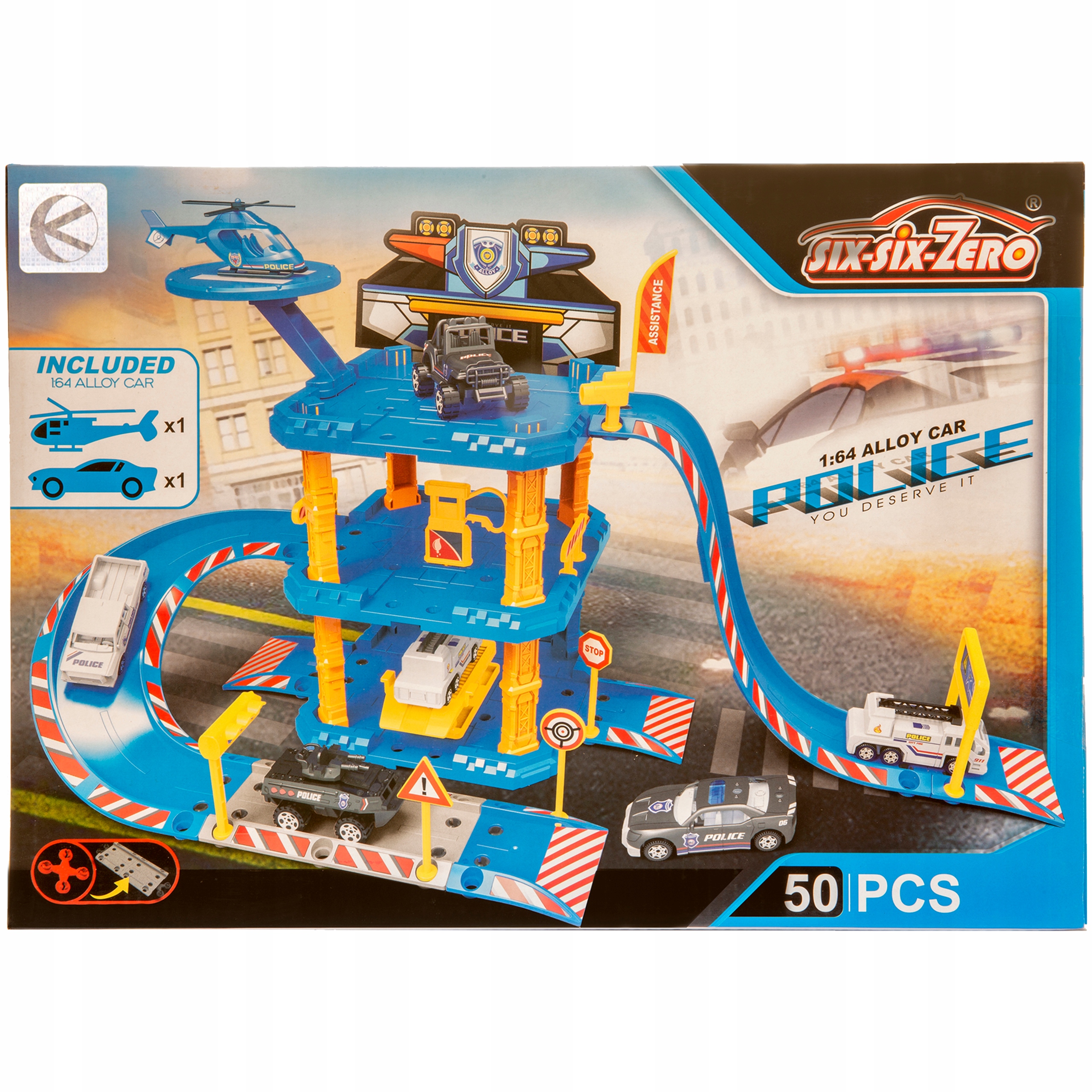 

Wielopoziomowy parking z torem jazdy Policja