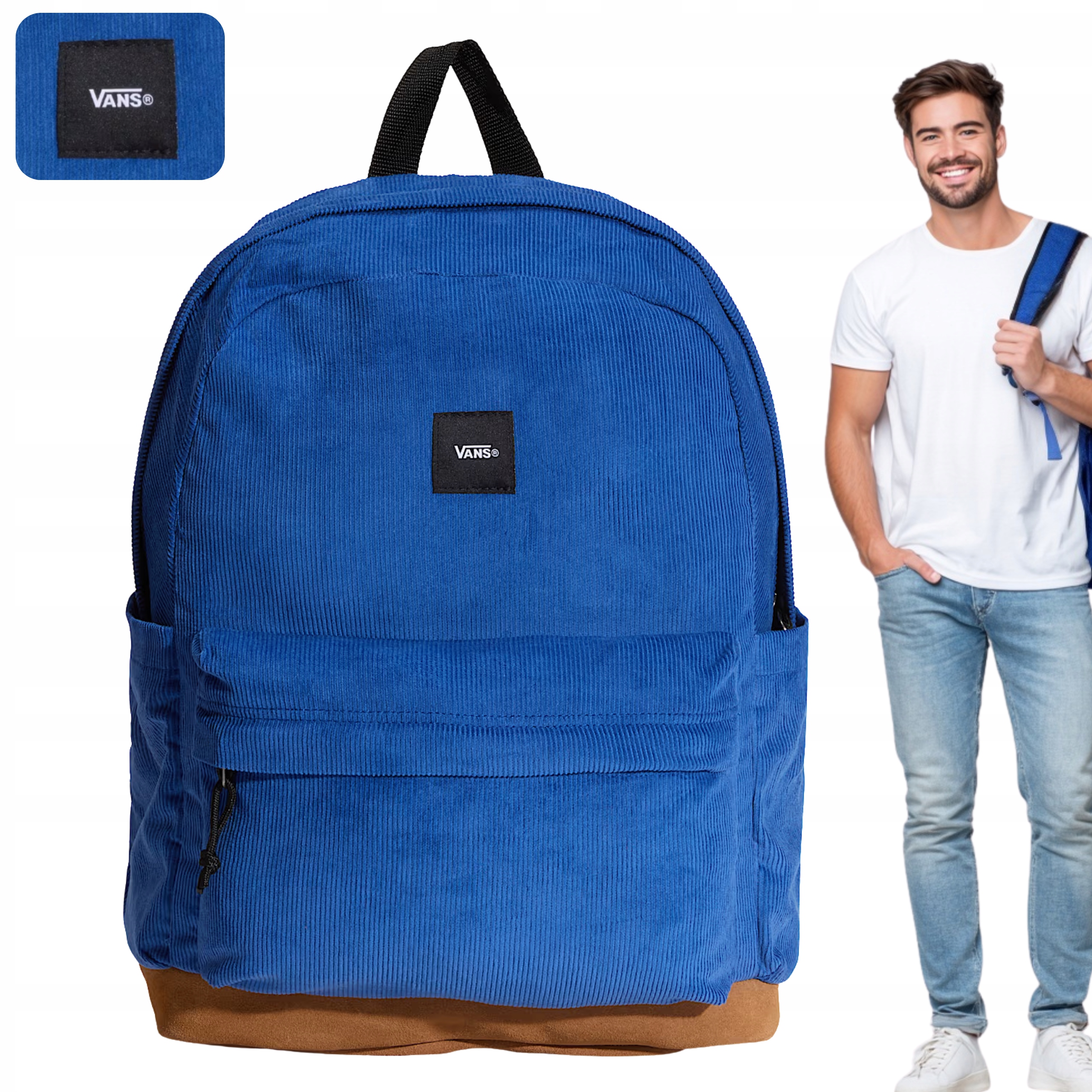 Batoh Vans VN000HRJTBB modrý školní městský unisex Originál – dárek