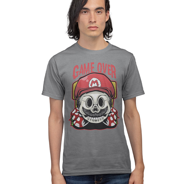 KOSZULKA HORROR/ROCK MARIO GAME OVER Rozmiar S