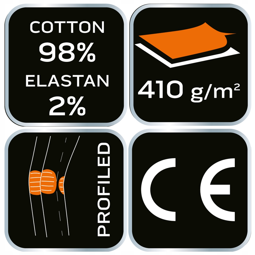 Spodnie robocze 5-kieszeniowe DENIM, rozmiar XL Rodzaj spodni do pasa