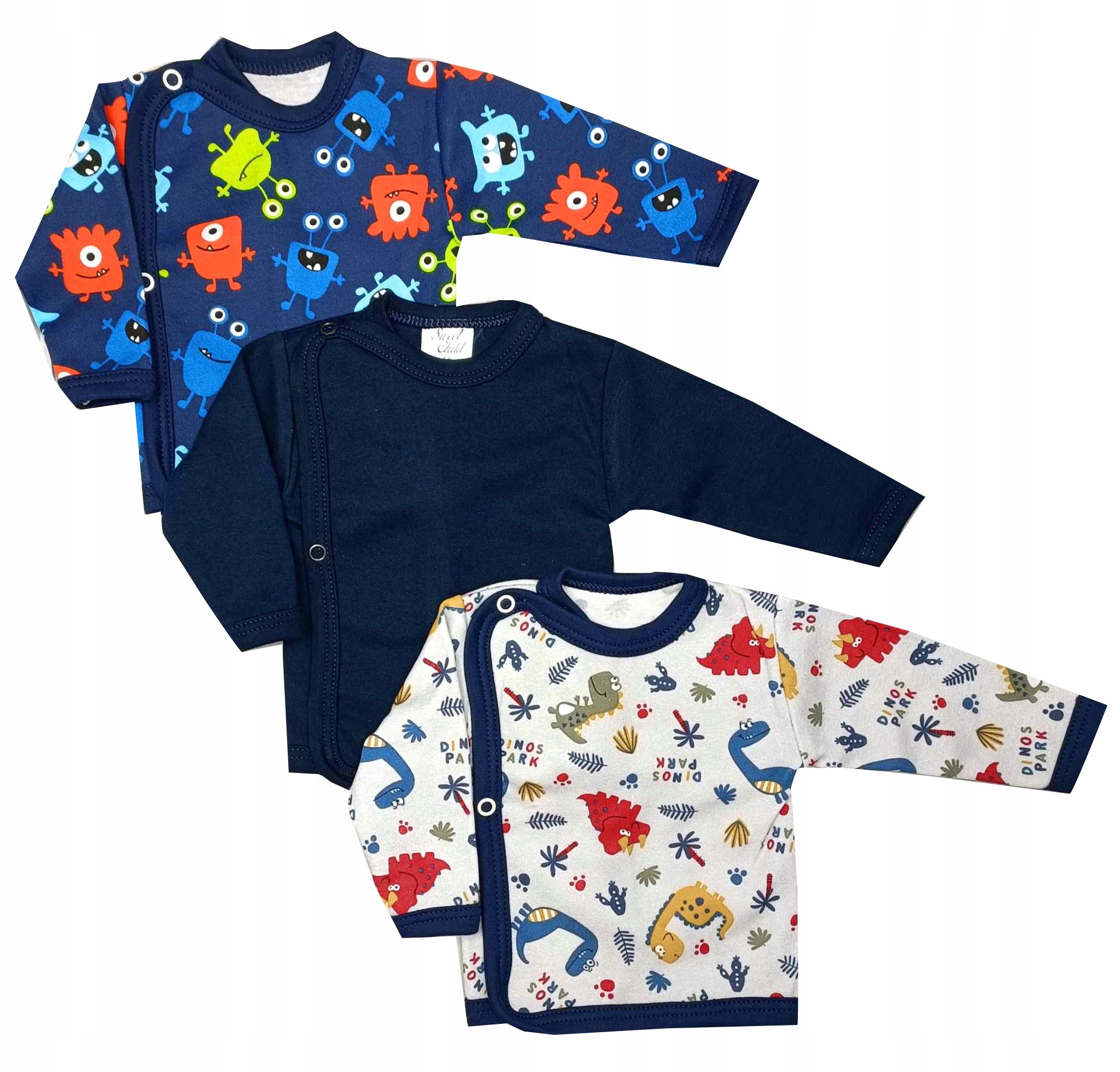 KOSZULKA niemowlęca 3-PAK kaftanik 62