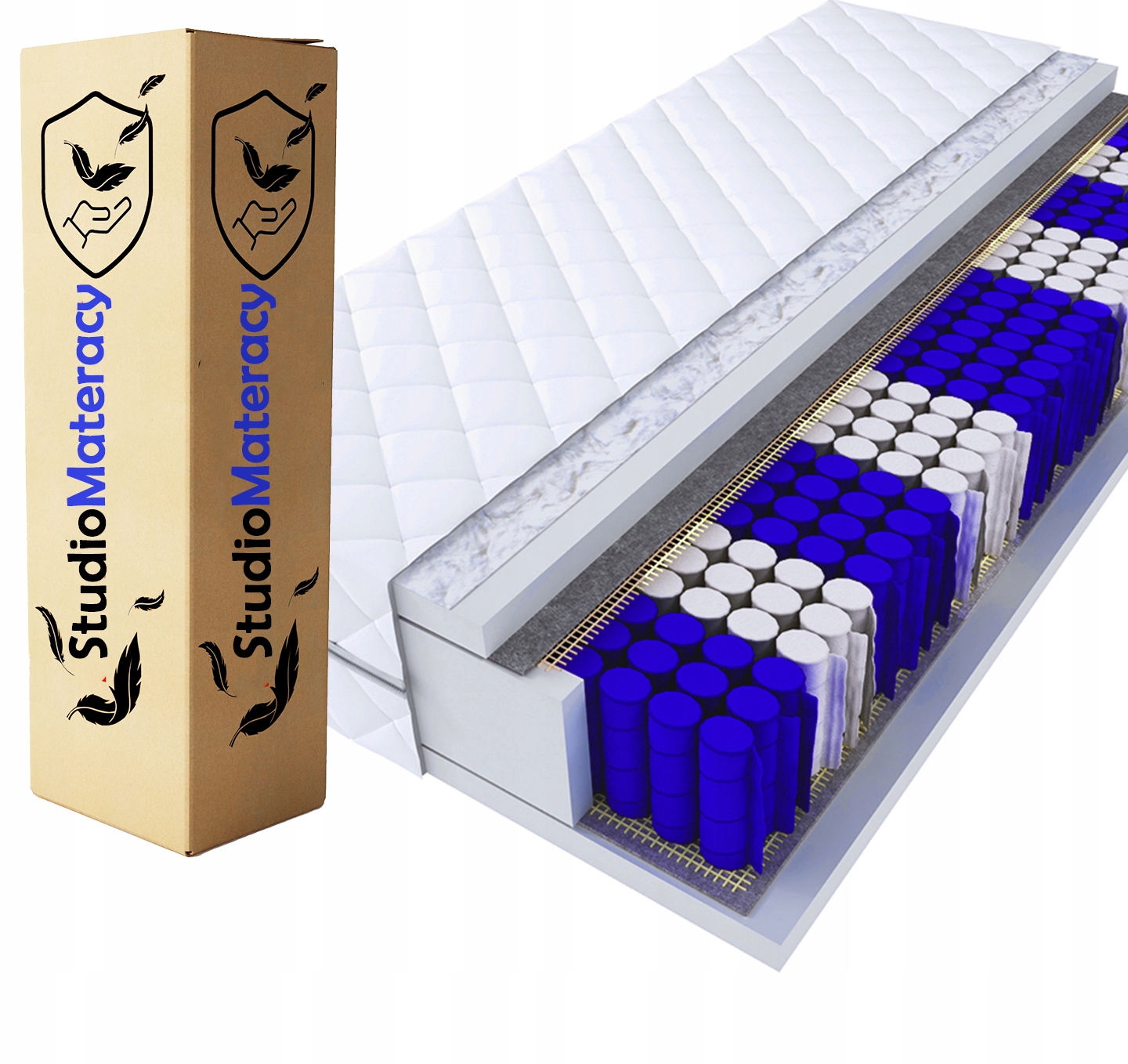 Materac kieszeniowy 90x190 pocekt Pianka T25 15cm dwustronny H3 średni