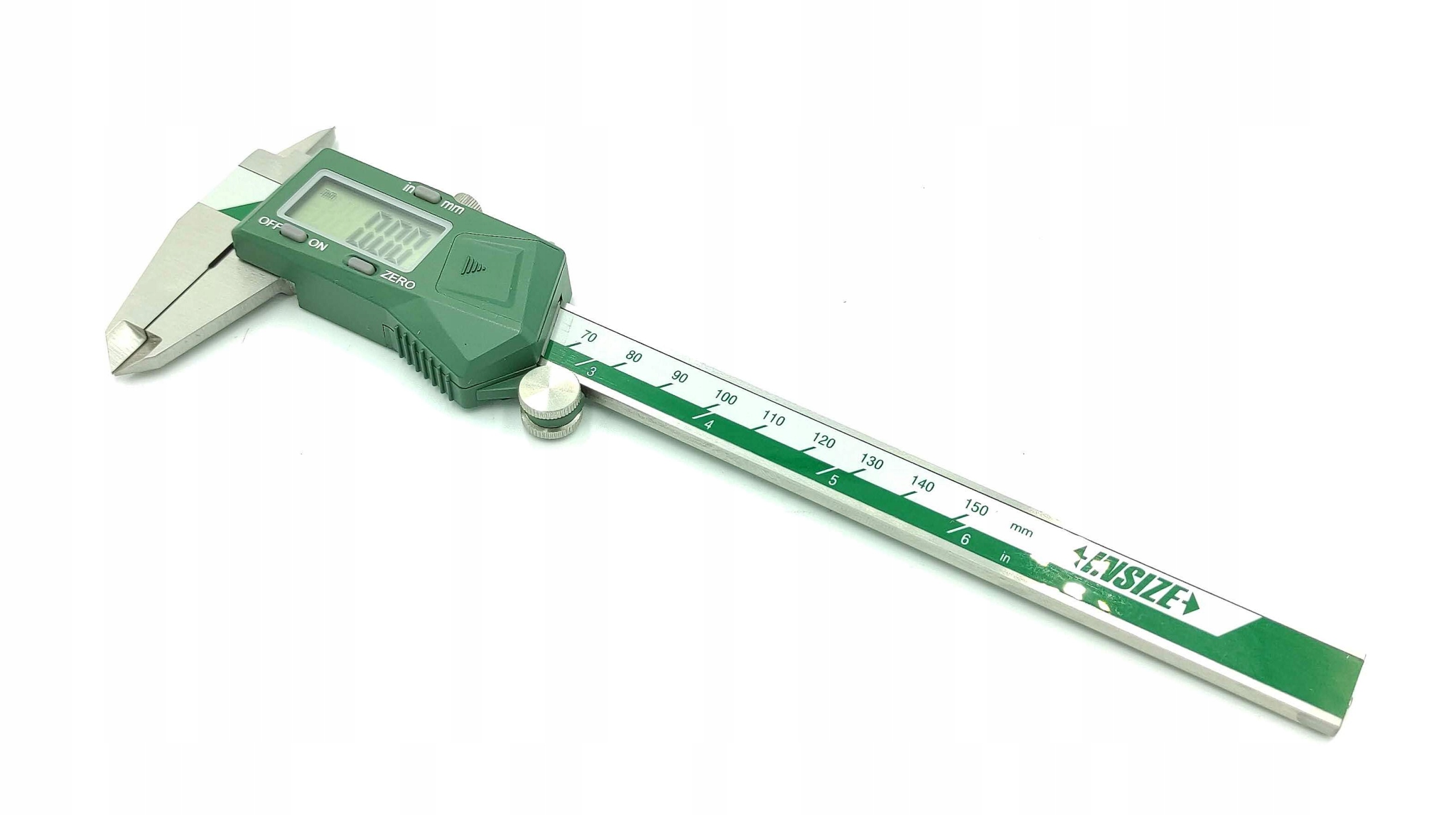 INSIZE Suwmiarka elektroniczna cyfrowa 150 mm INOX z śrubą i rolką Dokładność pomiaru 0.03 +/- mm