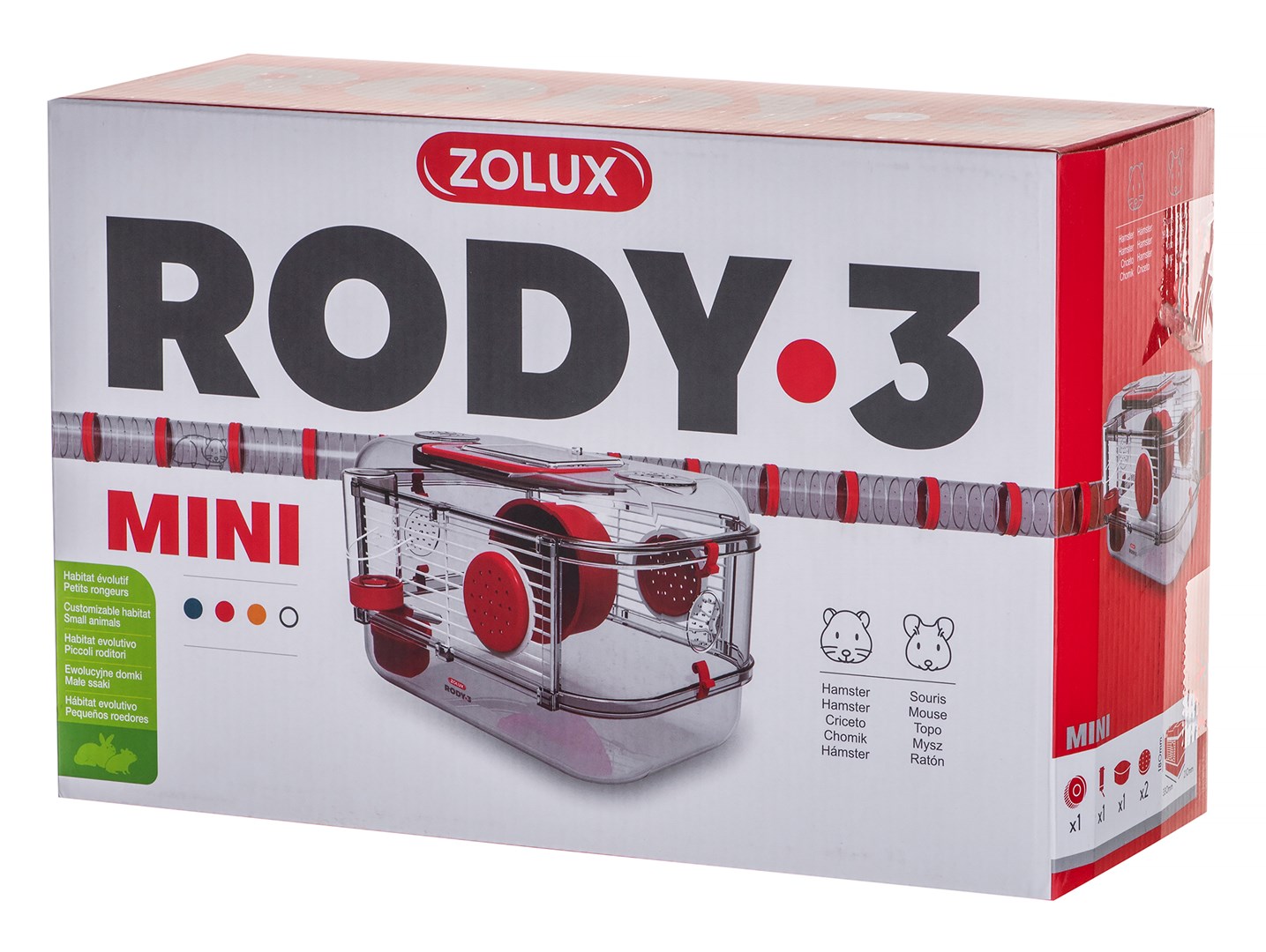 Levně Zolux Rody 3 Mini klec pro hlodavce červená