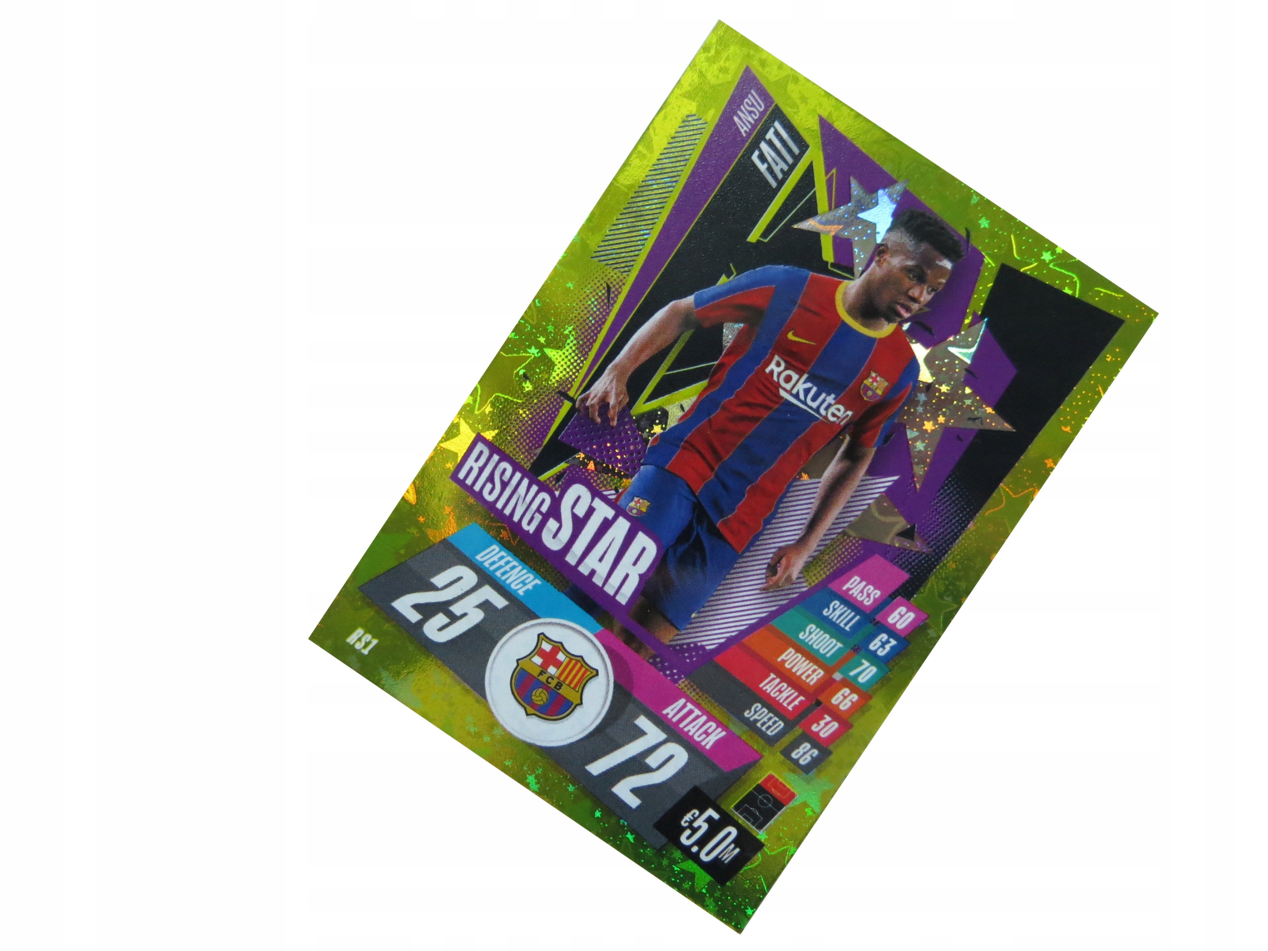 Topps Uefa Champions League 2020-21 Rising Star Ansu Fati Fc Barcelona RS1