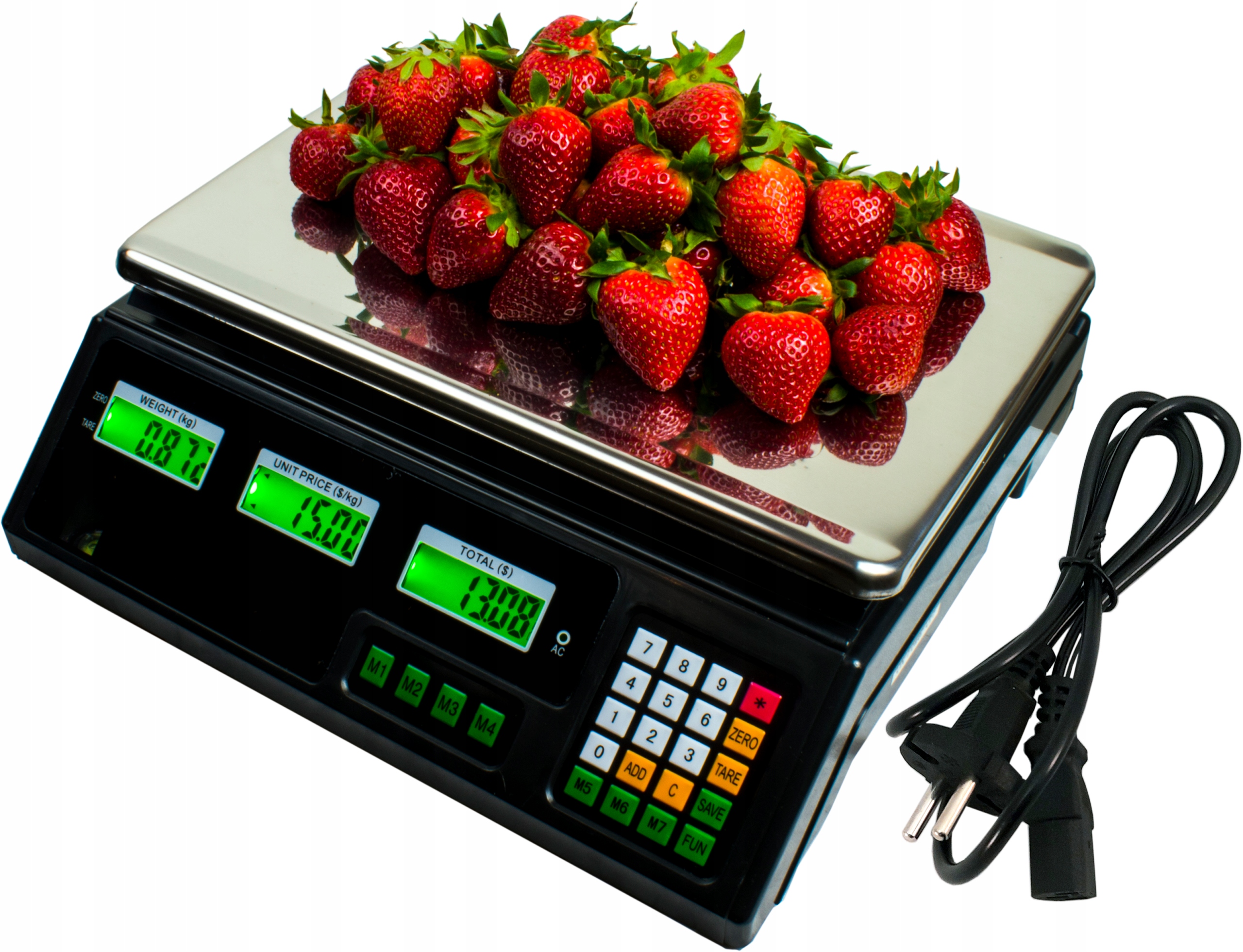 Elektronická Kalkulační Váha 40kg/2g Skladová LCD Akumulátor