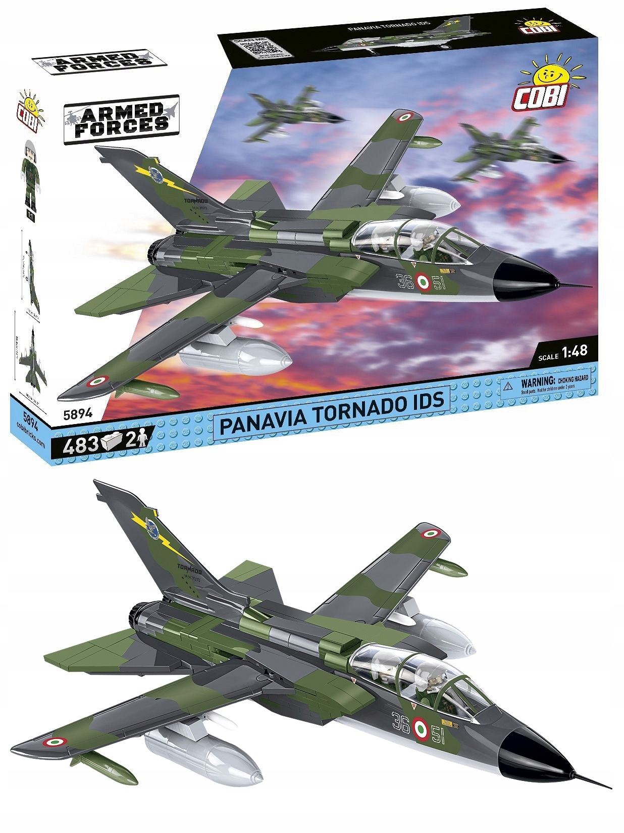 Cobi 5894 myśliwiec Panavia Tornado w barwach Włoskich Sił Samolot