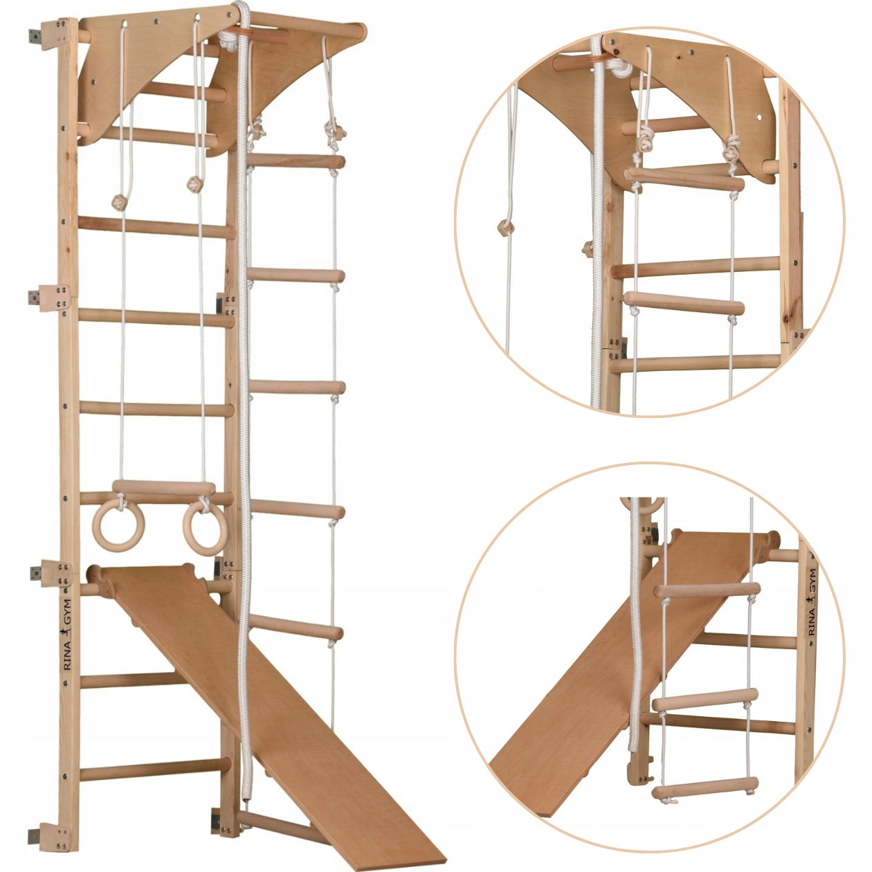 Zestaw Sportowy Drabinka Do Ćwiczeń Dla Dzieci Dorosłych Drążek Kółka Lina