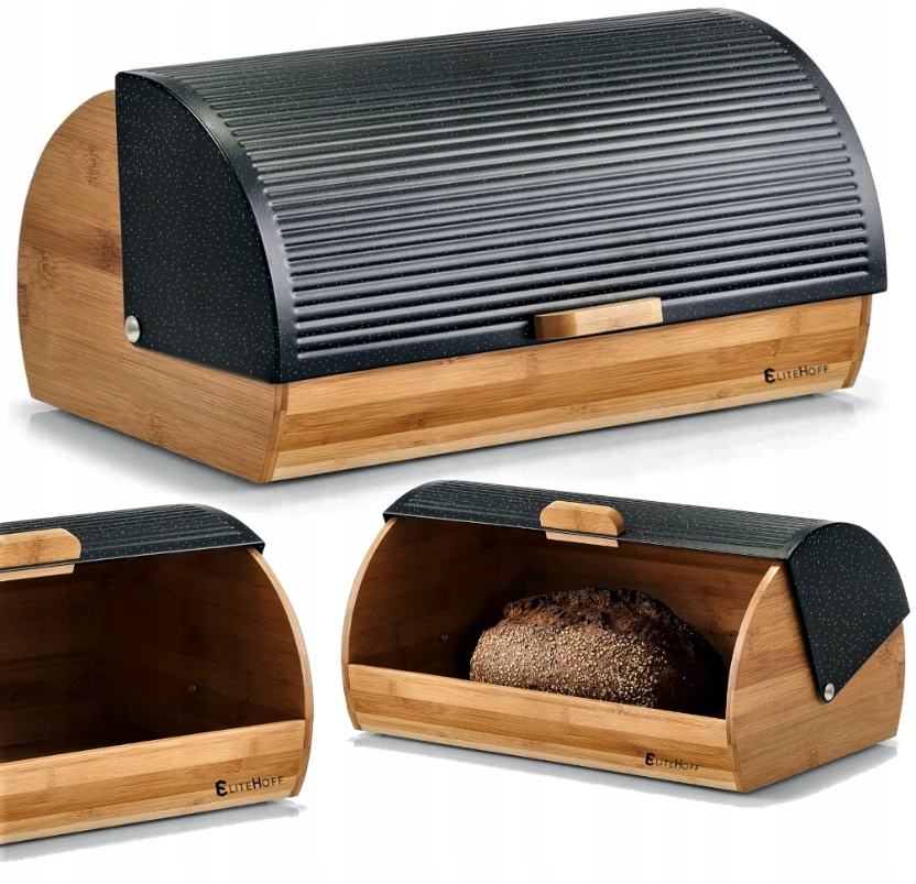 CHLEBAK POJEMNIK NA CHLEB PIECZYWO MARMURKOWY DUŻY STOPKI ANTYPOŚLIZGOWE