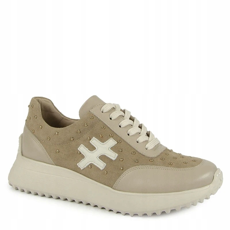 Karino 5679 Béžové Semišové Kožené Tenisky 36