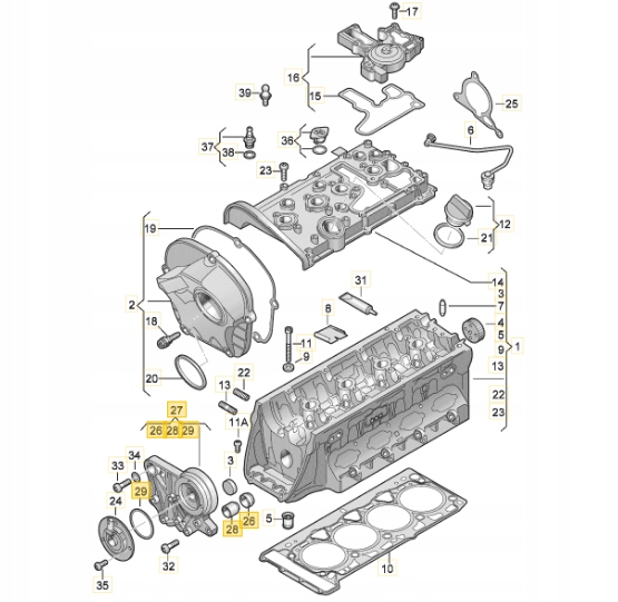 OBUDOWA PODPORA LOZYSKO WALU ROZRZADU 2 0 TFSI VW Jakosc czesci zgodnie z GVO P zamiennik o jakosci porownywalnej do oryginalu