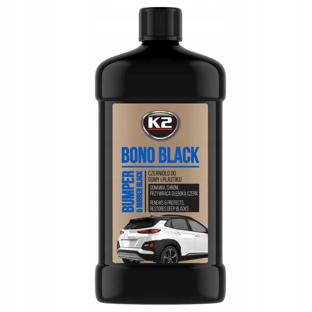 Czernidło do gumy i plastiku K2 Bono Black 500ml