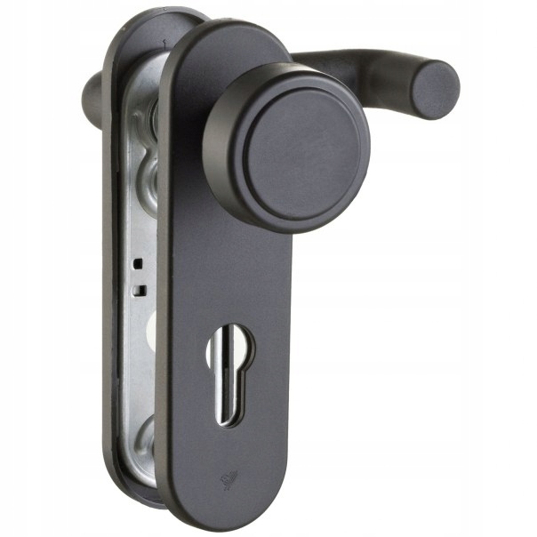 

Klamko-gałka 72WB 45x170 mm, Ppoż. Czarna