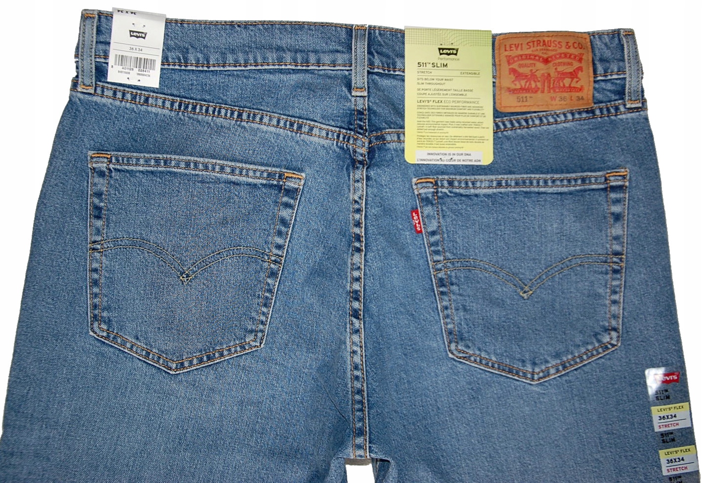 Pásek Levis 511 36/34 W36 L34 Slim strečový 5655 94 cm