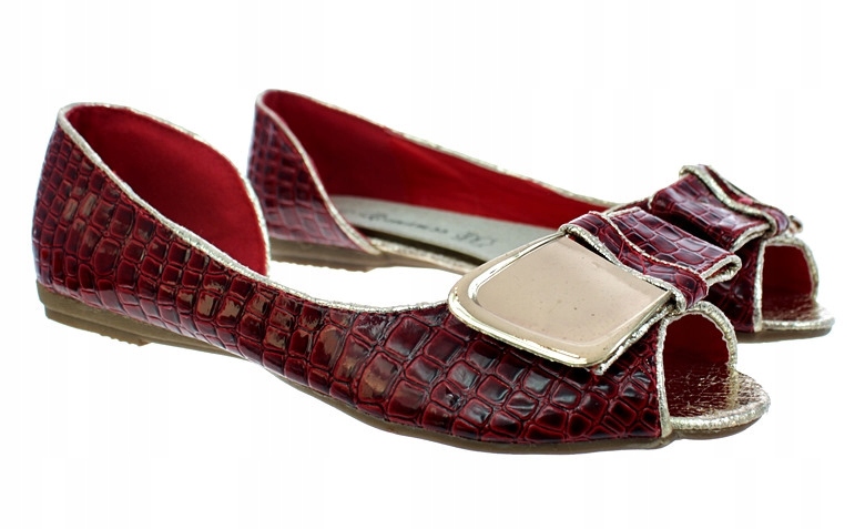 

Baleriny Buty Damskie Sandały Czerwone 5448 r. 37