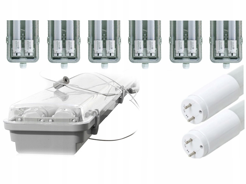 

Zestaw Przemysłowa Lampa Jarzeniówka Led 150cm 6x