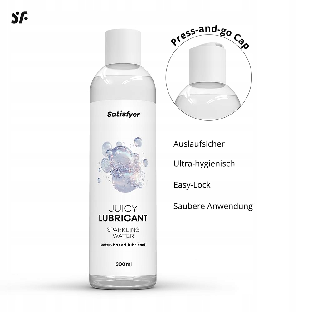 SATISFYER Sparkling Water Lubrykant 300ml Wodny Dla Wrażliwej Skóry — miniatura 3