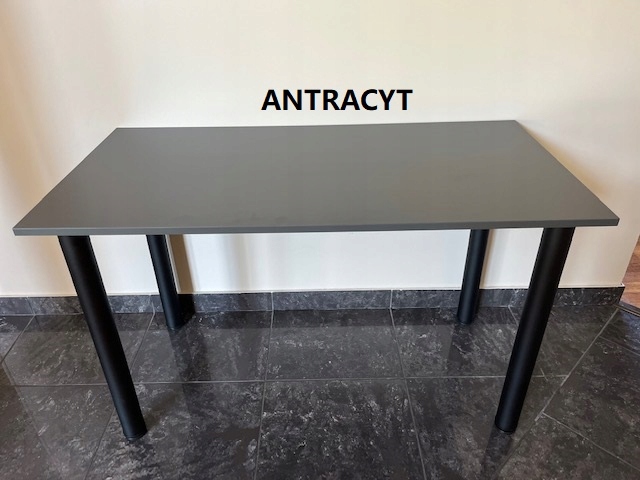 STÓŁ DO KUCHNI POKOJU JADALNI 120X60 CM ANTRACYT Materiał płyta laminowana