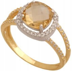 Zlatý prstýnek s velkou zirkonií 3,07g 20r zirkony dámský prsten