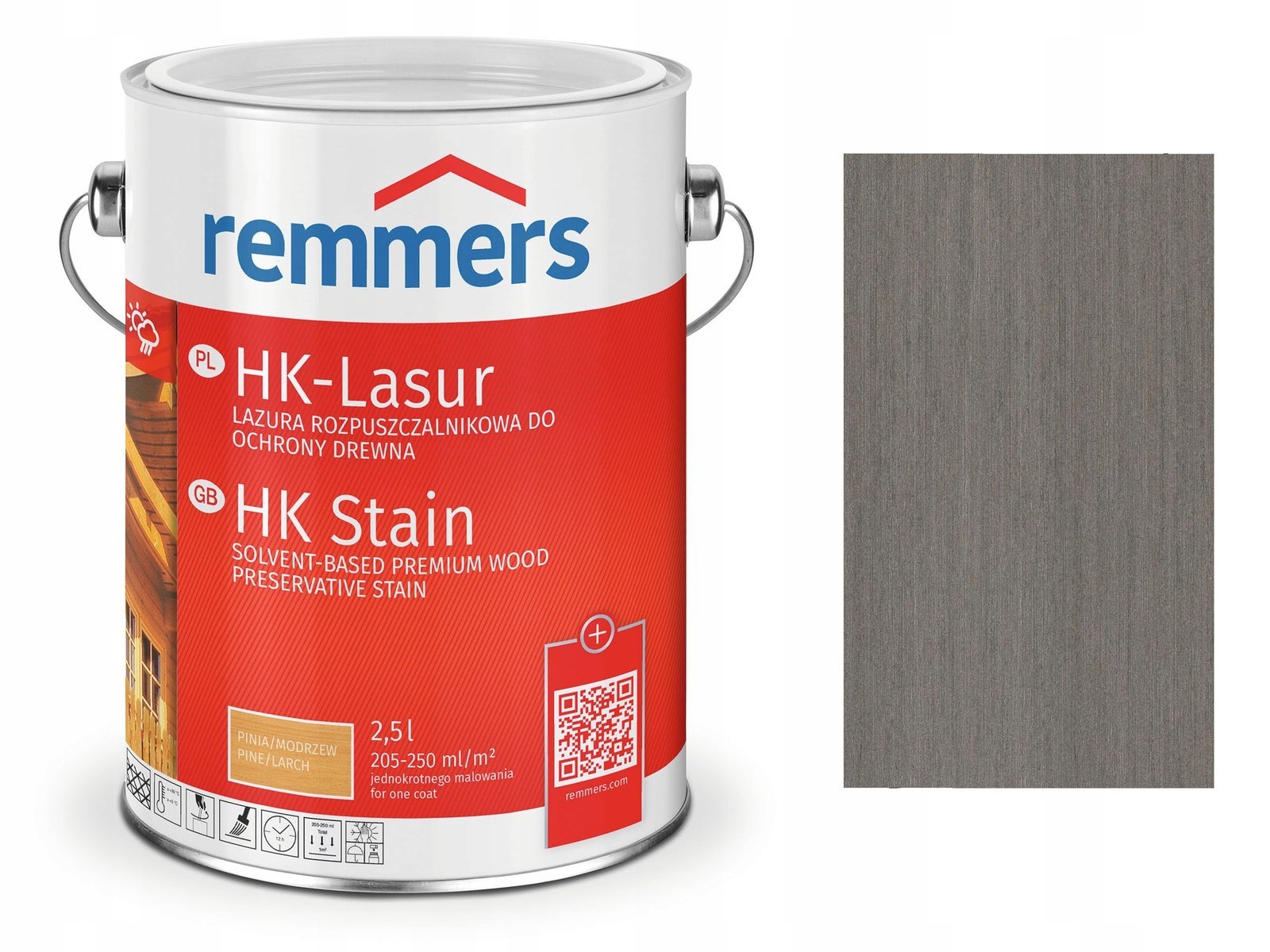 

Remmers HK-Lasur impregnat do drewna 0,75 L Grafit