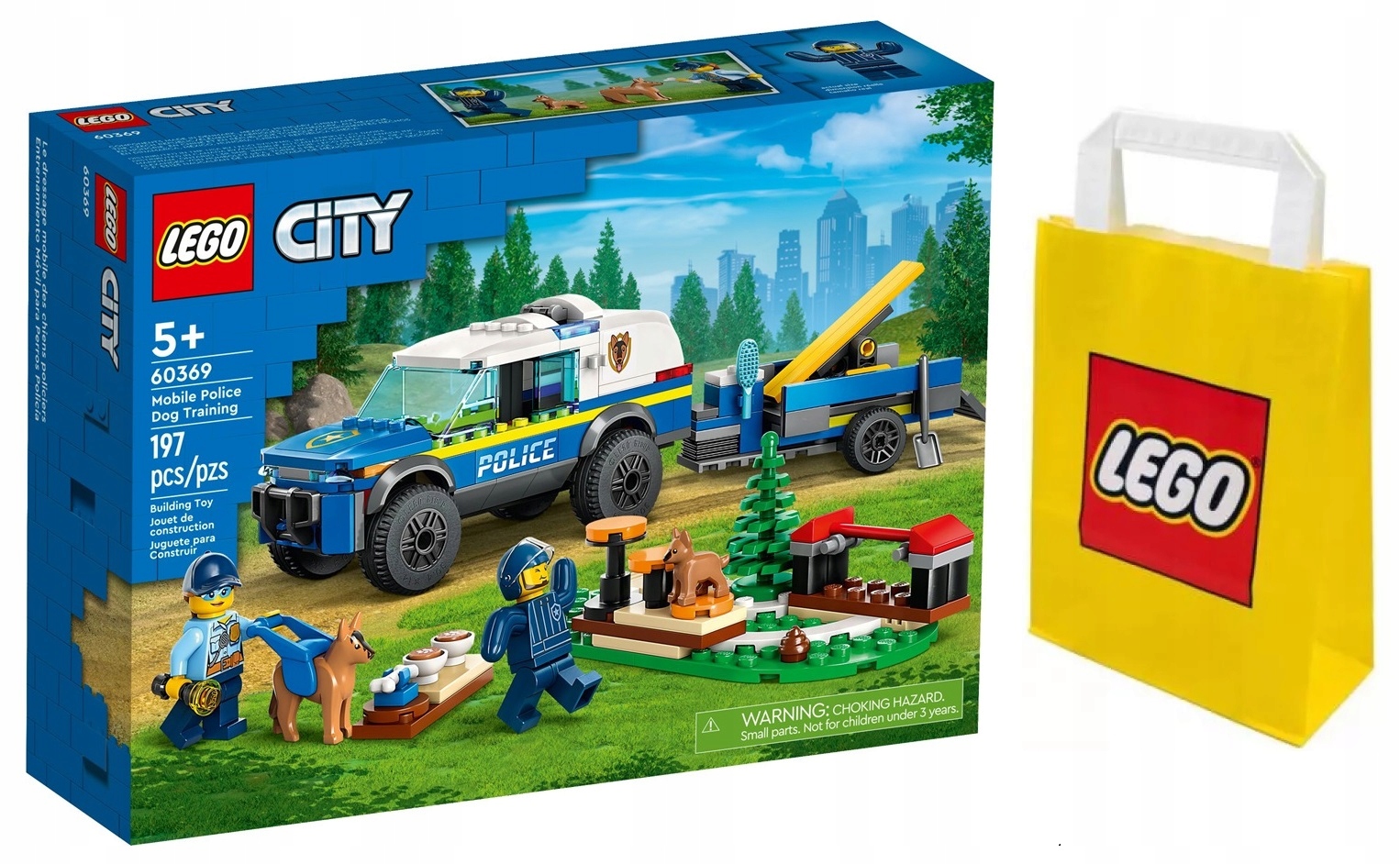 Lego City 60369 Szkolenie psów policyjnych w terenie Torba Lego