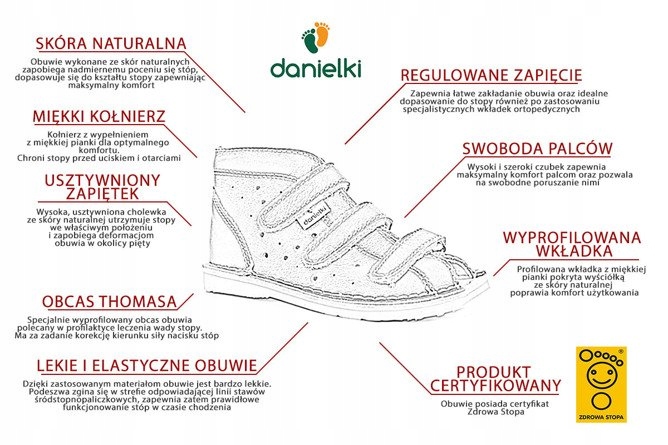 Danielki kapcie profilaktyczne TA105 r 22 granat N Długość wkładki wew. 15 cm