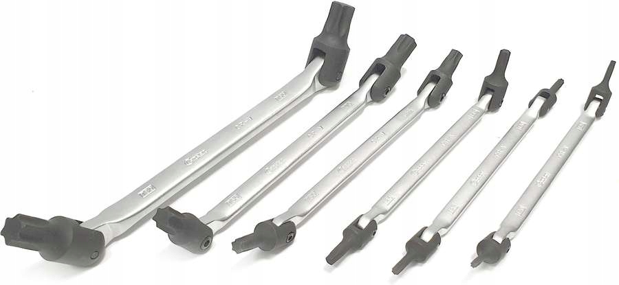 Kĺbové kľúče Torx T20-T90, 6 ks