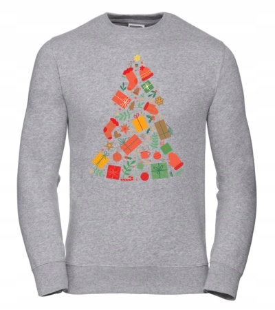 Pánská Mikina Christmas Tree 3XL Šedá Dárek na Vánoce pro muže a muže