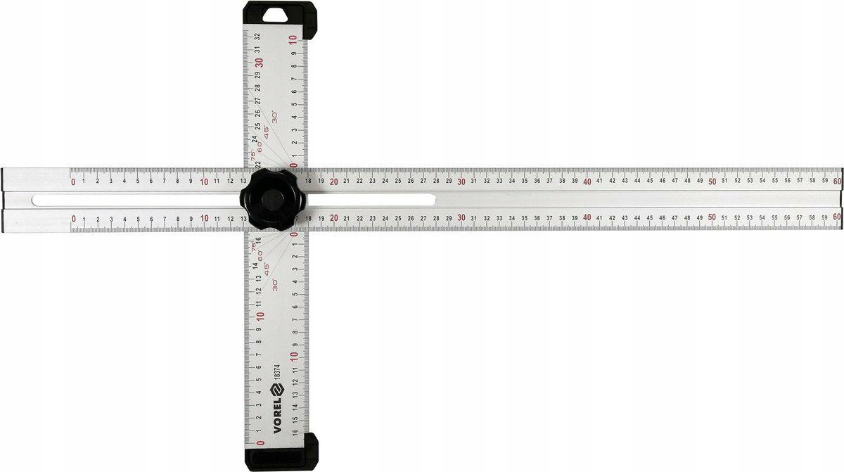 VOREL KĄTOWNIK ALUMINIOWY NASTAWNY L 600 M