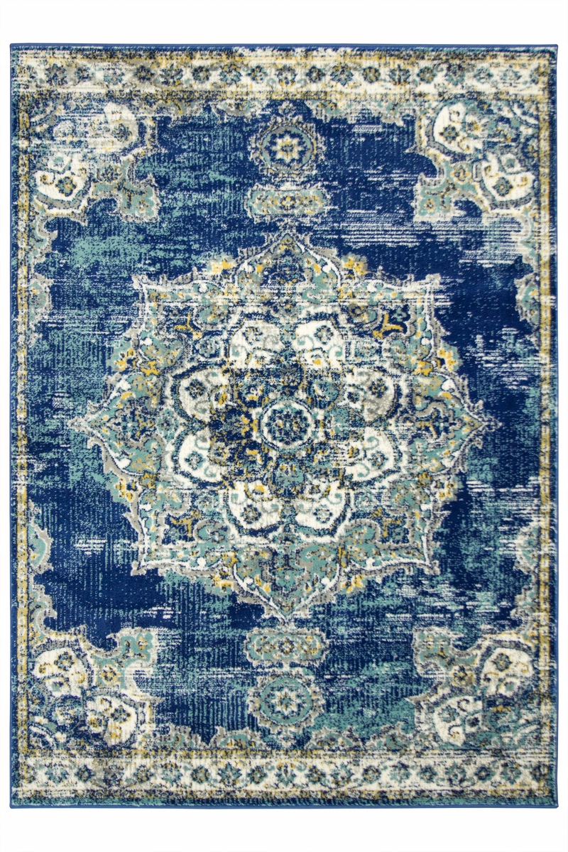 

180x270 cm Ozdobny Dywan Ornament Rośliny Granat