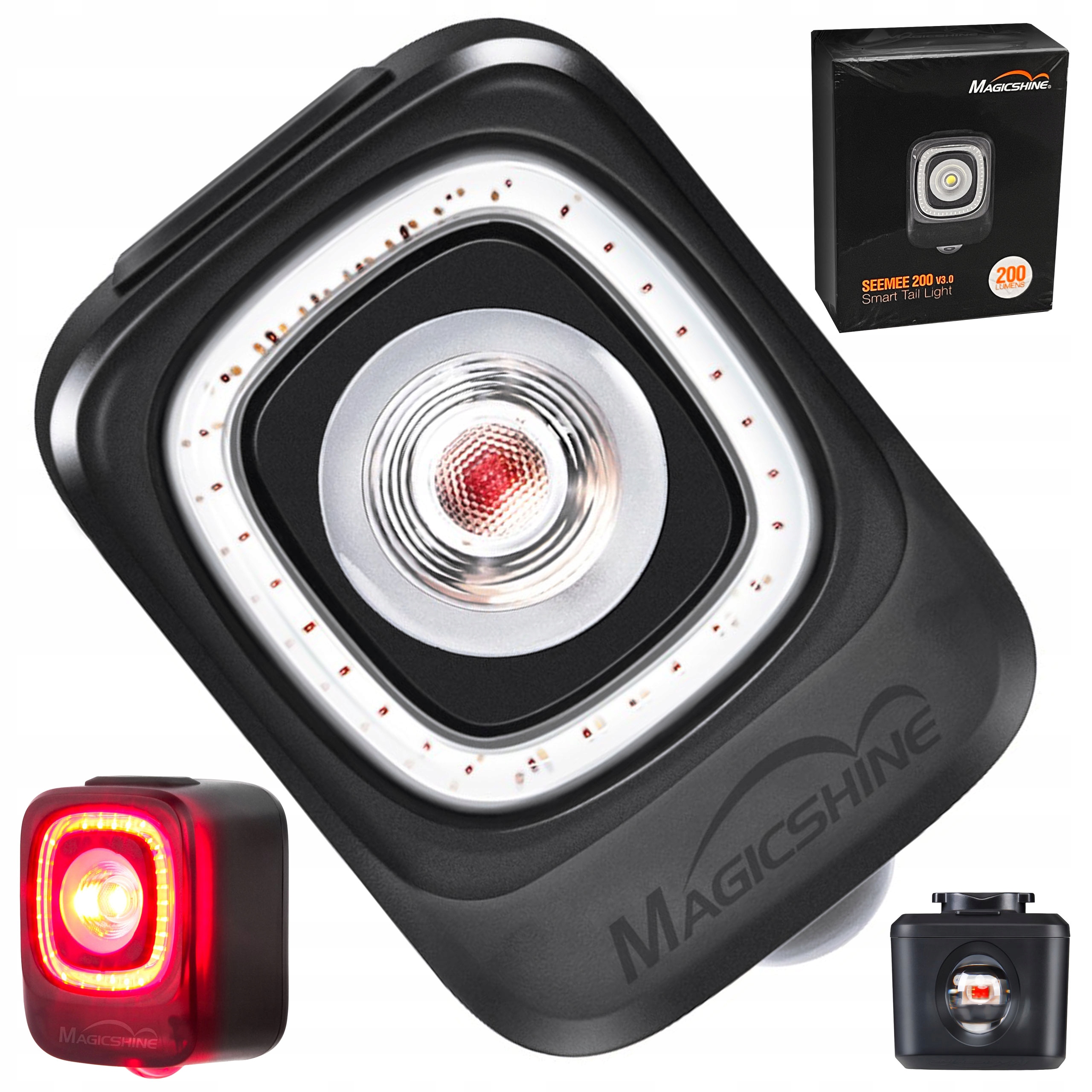 Zadní Světlo Na Kolo Magicshine Seemee 200 lm V3.0 Snímač Pohybu Usb-c