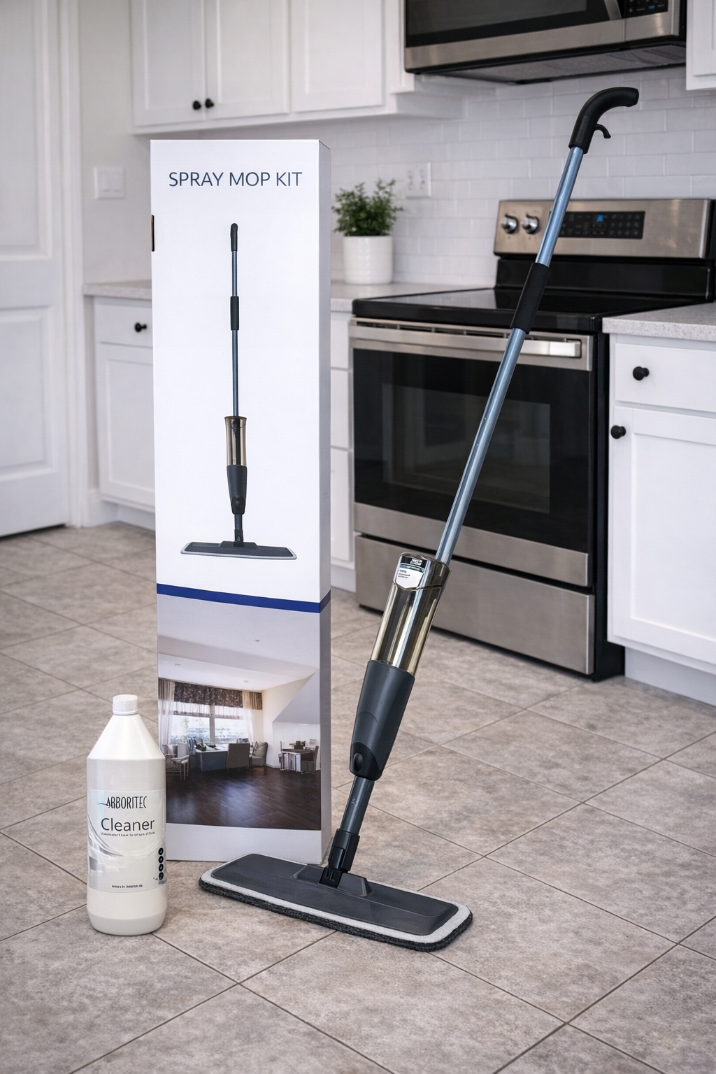 Arboritec Spray mop Kit mop s rozprašovačem na dřevěné podlahy s tekutinou 1L